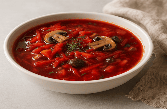 Борщ з грибами